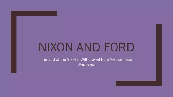 nixon and ford