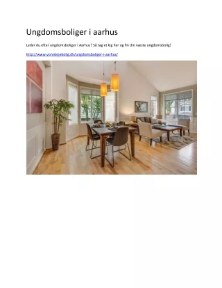 ungdomsboliger i aarhus