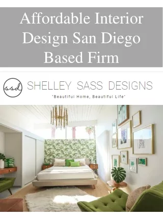 Affordable Interior Design San Diego Based Firm
