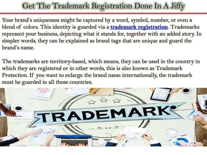 get the trademark registration done in a jiffy