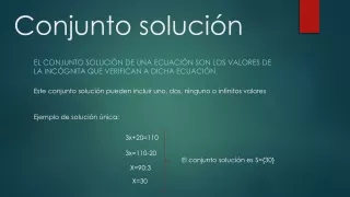 conjunto soluci n