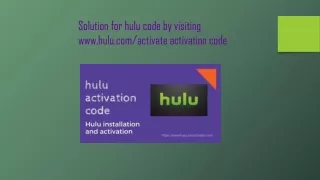 solution for hulu code by visiting www hulu