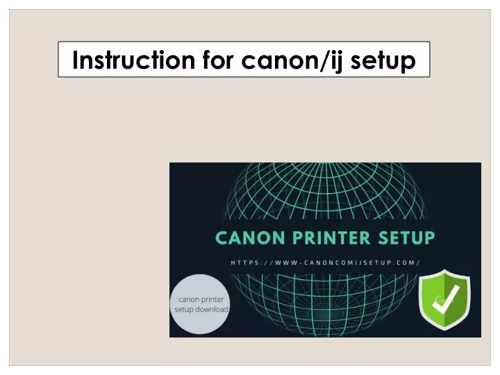 instruction for canon ij setup