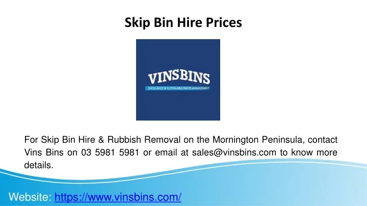 skip bin hire prices