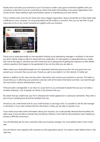 exactly how much does your business