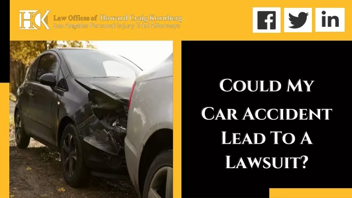 could my car accident lead to a lawsuit