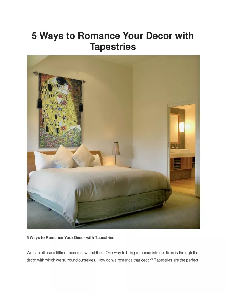 5 ways to romance your decor with tapestries
