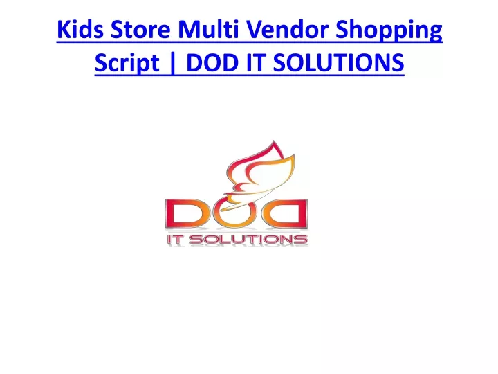 kids store multi vendor shopping script dod it solutions