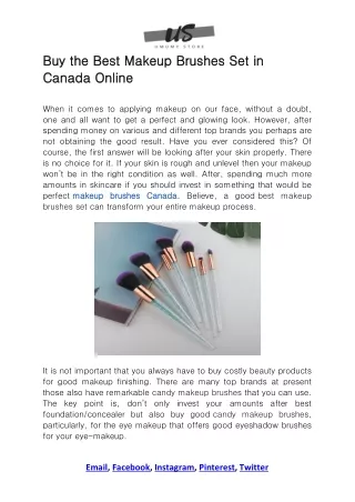 Makeup Brushes Canada