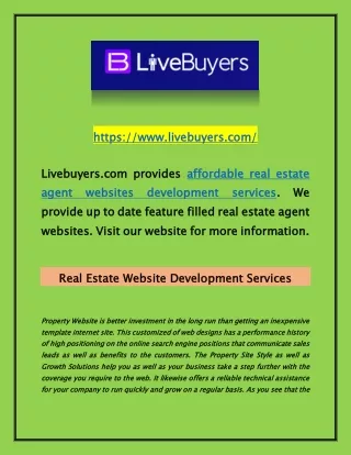 Premium Real Estate Agent Websites | Livebuyers.com