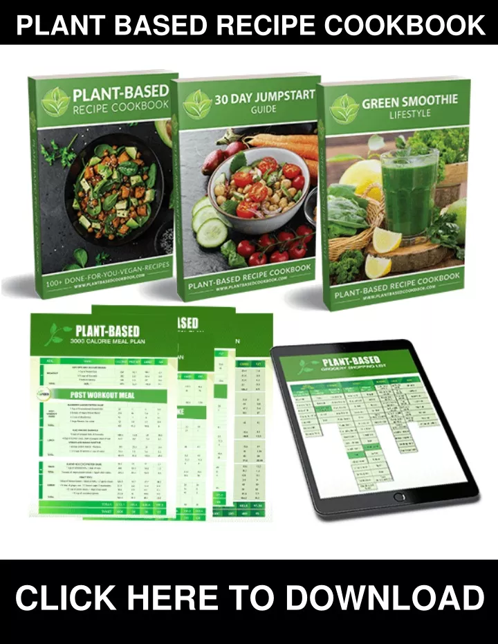 plant based recipe cookbook