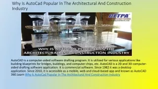 why is autocad popular in the architectural and construction industry