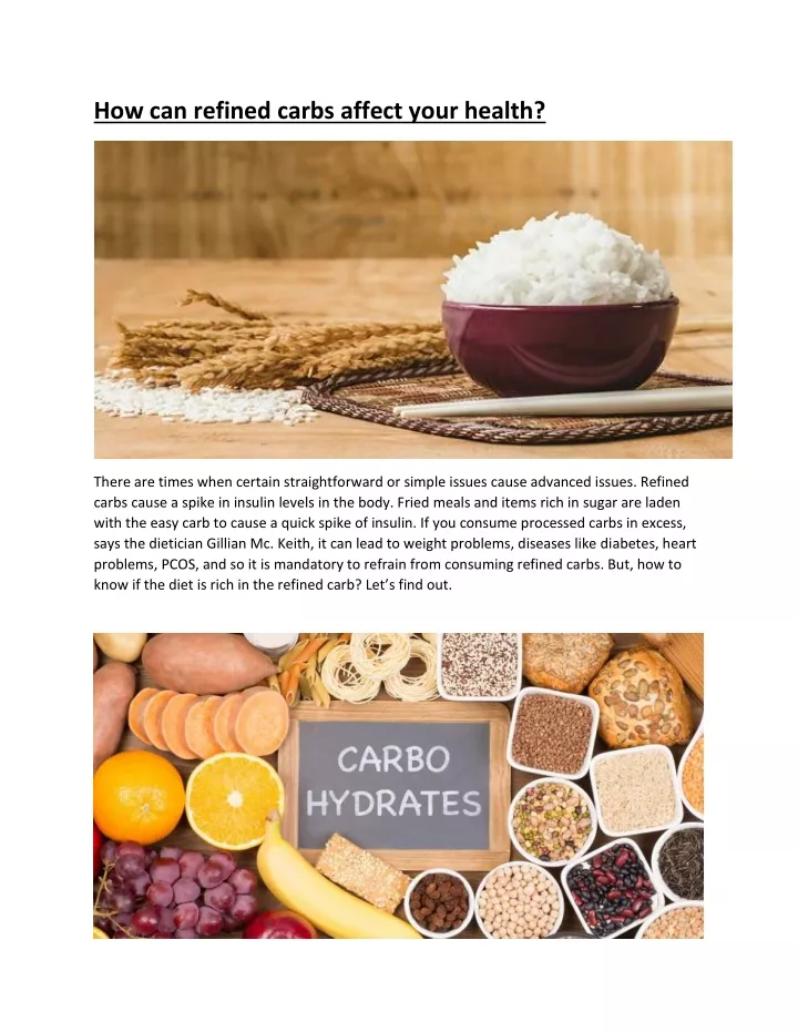 how can refined carbs affect your health