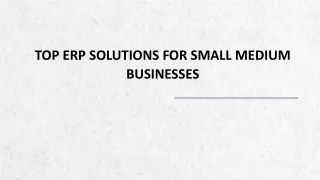 Top ERP solutions for small medium businesses | Nanovise Technologies