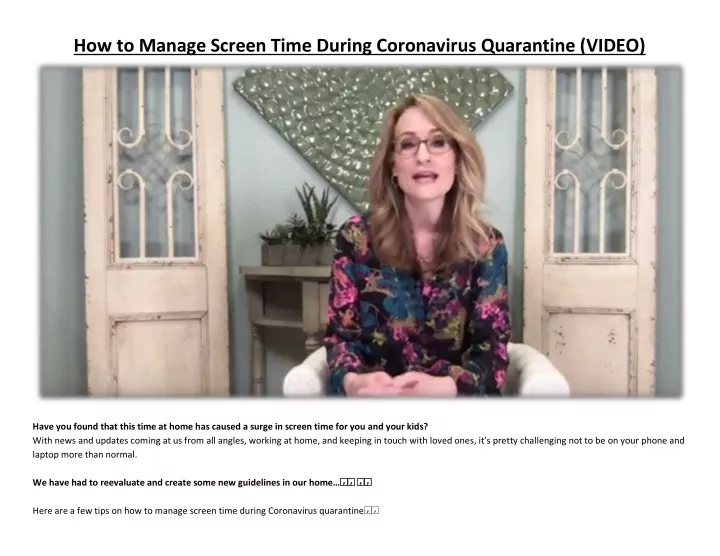 how to manage screen time during coronavirus