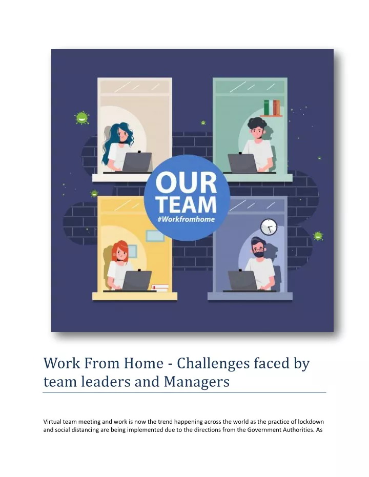work from home challenges faced by team leaders