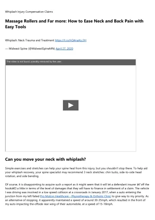 whiplash injury compensation claims