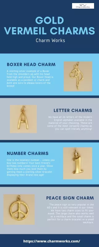 Charm Works Present you the best Gold vermeil charms