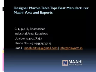 Designer Marble Table Tops Best Manufacturer Maahi  Arts and Exports