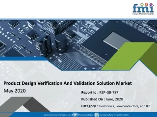 Product Design Verification And Validation Solution Market to Face a Significant Slowdown in 2020, as COVID-19 Sets a Ne