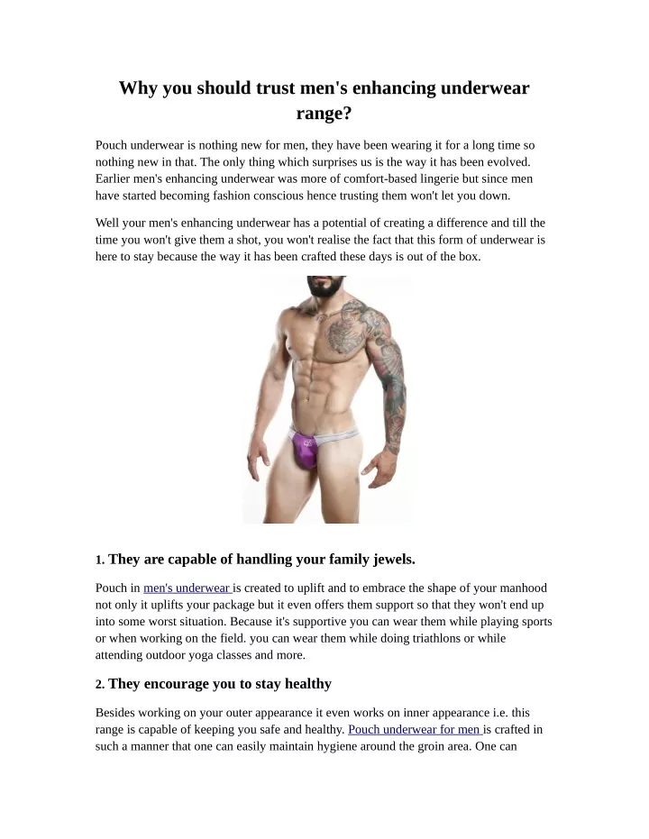 why you should trust men s enhancing underwear