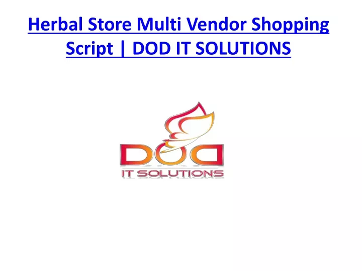 herbal store multi vendor shopping script dod it solutions