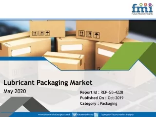 FMI Revises Lubricant Packaging Market Forecast, as COVID-19 Pandemic Continues to Expand Quickly