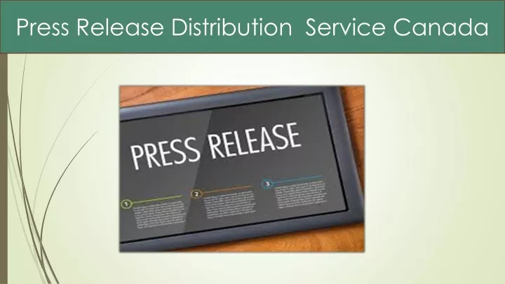 press release distribution service canada