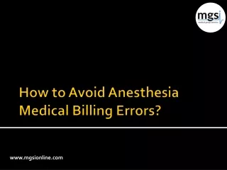 how to avoid anesthesia medical billing errors