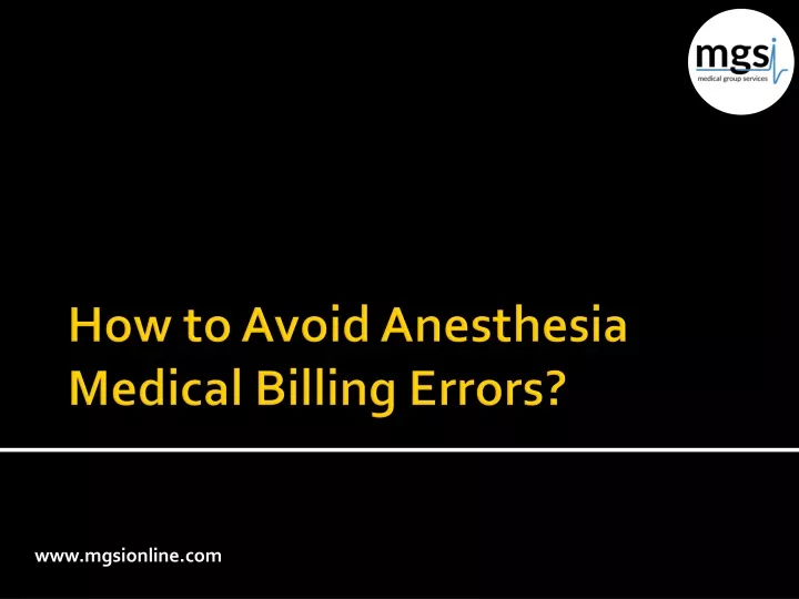 how to avoid anesthesia medical billing errors