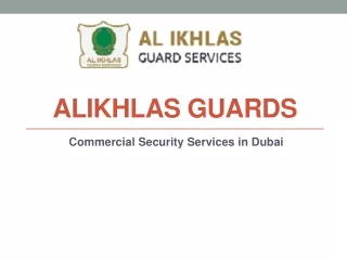 Security guard services in Dubai