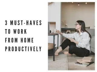 3 Must-haves to work from home productively
