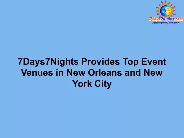 7days7nights provides top event venues