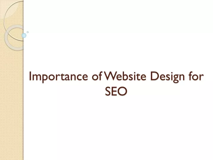importance of website design for seo