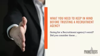 Can you trust a recruitment agency?