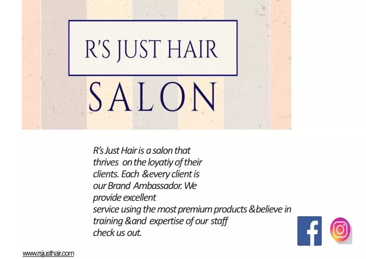 r s just hair is a salon that thrives