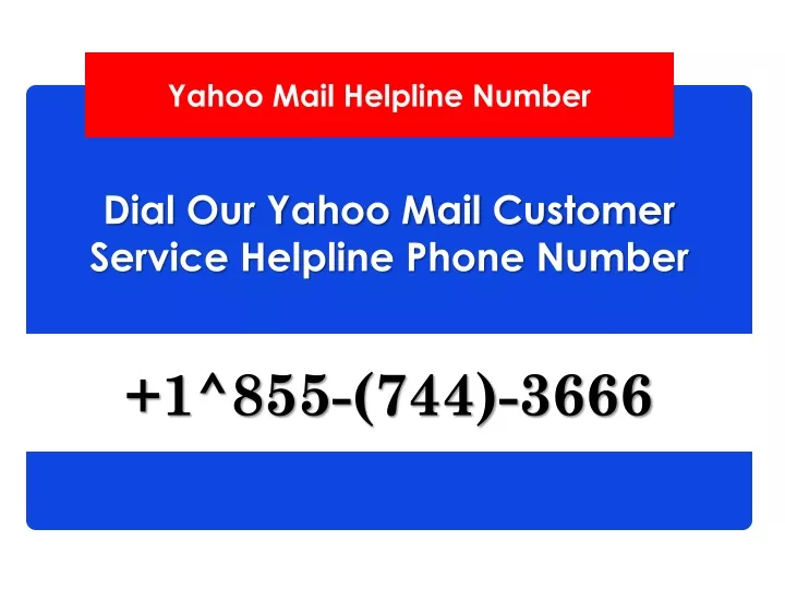 yahoo mail helpline number