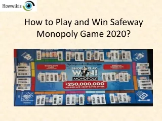 how to play and win safeway monopoly game 2020