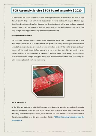 pcb assembly service pcb board assembly 2020