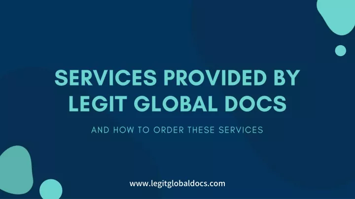 servic es provided by legit global docs