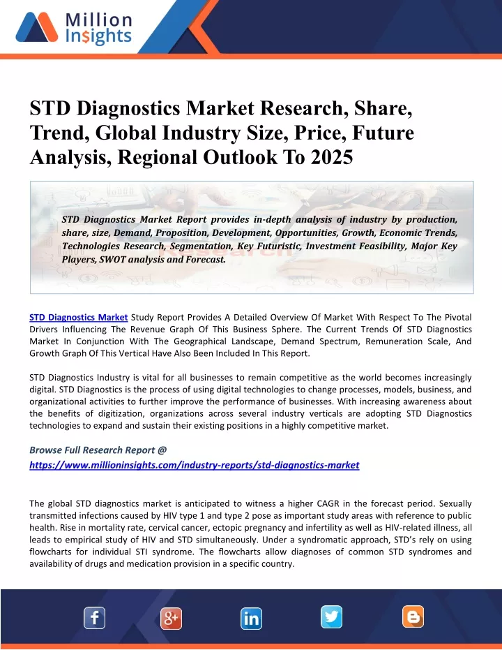 std diagnostics market research share trend