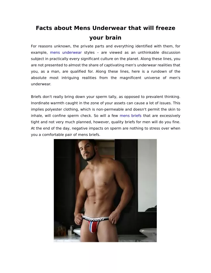 facts about mens underwear that will freeze