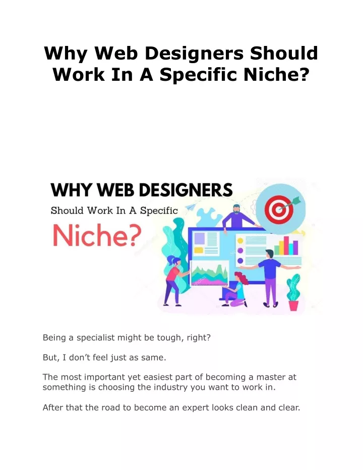 why web designers should work in a specific niche