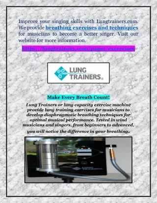 improve your singing skills with lungtrainers