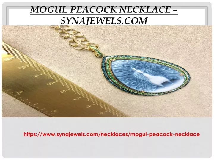 mogul peacock necklace synajewels com