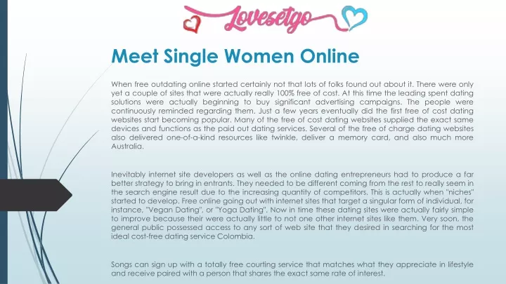 meet single women online