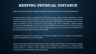 keeping physical distance