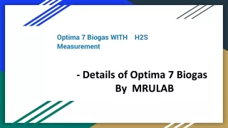 Optima 7 Biogas WITH H2S Measurement