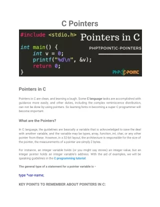 c pointers