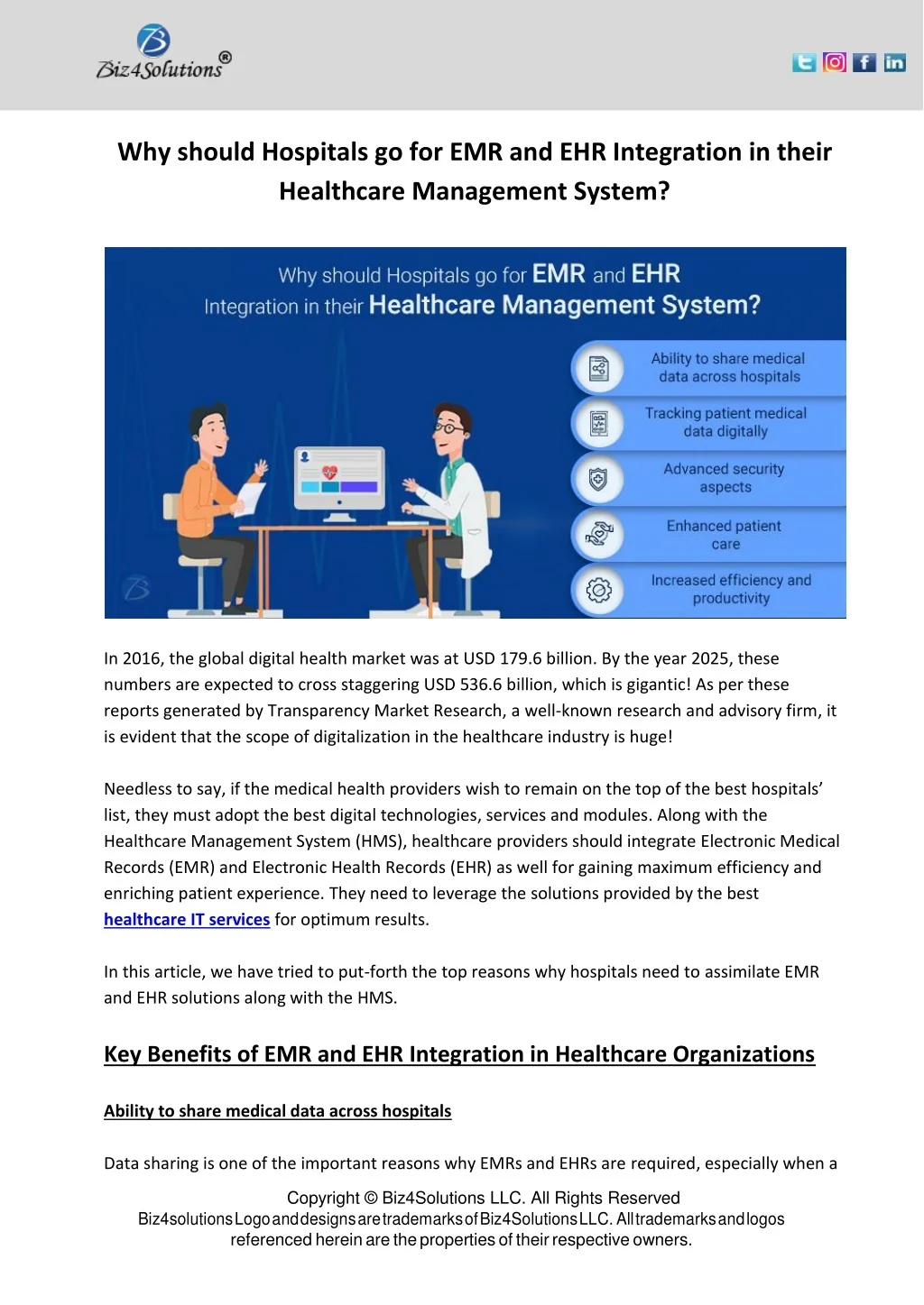 PPT - Why should Hospitals go for EMR and EHR Integration in their ...
